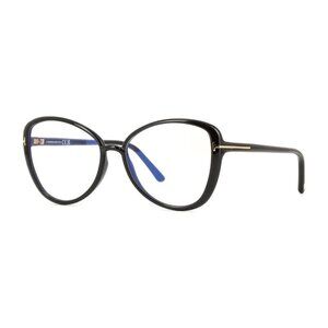 NEW TOM FORD FT5907-B/S 001 EYEGLASSES TF5907-B 001 BLACK WOMEN BUTTERFLY
